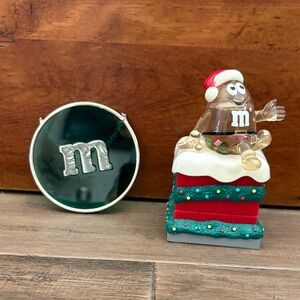 M&M'S Vintage Festive Ornament and Figurine - Red, Green, and Silver